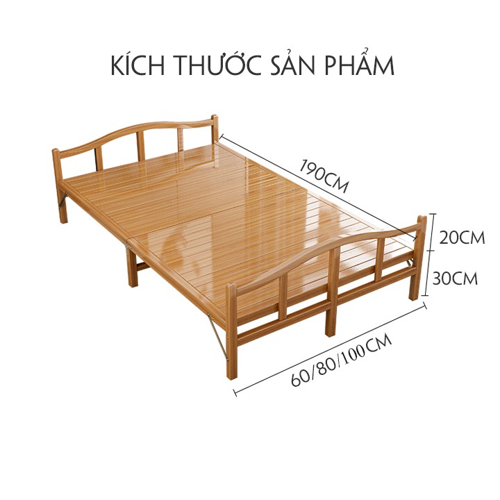 Giường xếp đa năng, giường ngủ văn phòng gấp gọn cỡ 100cm | BigBuy360 - bigbuy360.vn