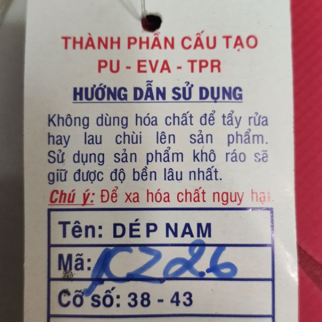 Dép Lào Nam Đế Cao Su Cao Cấp