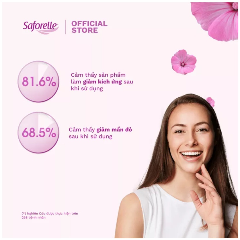 Dung dịch vệ sinh phụ nữ Saforelle Gentle Cleansing Care cao cấp làm sạch, khử mùi và giảm ngứa 100ml