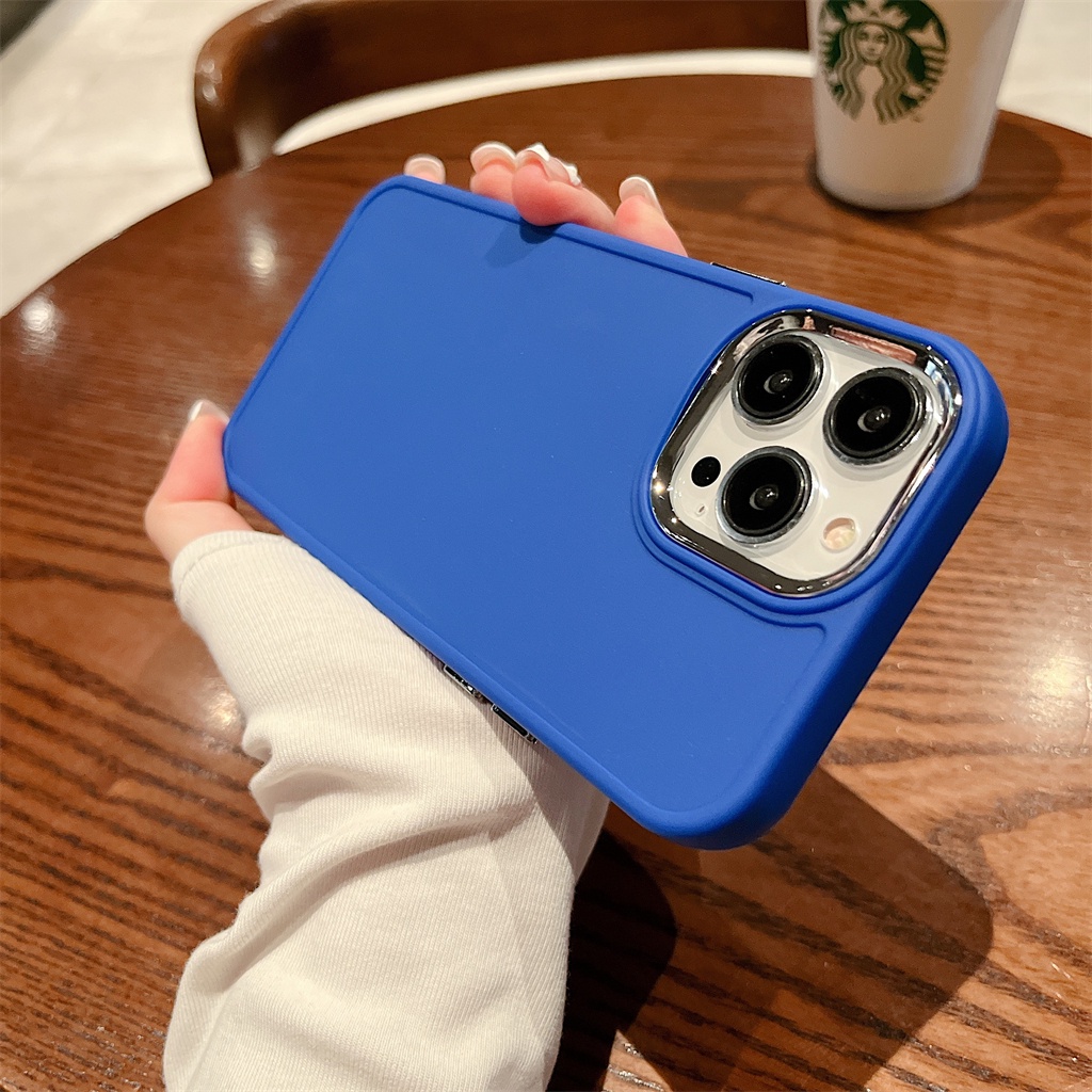 Sang Trọng Ốp Điện Thoại TPU silicon Mềm Chống Sốc Bảo Vệ Ống Kính Máy Ảnh Cho iPhone 11 12 Pro MAX X XS MAX XR 7 8 PLUS SE 2022 2020