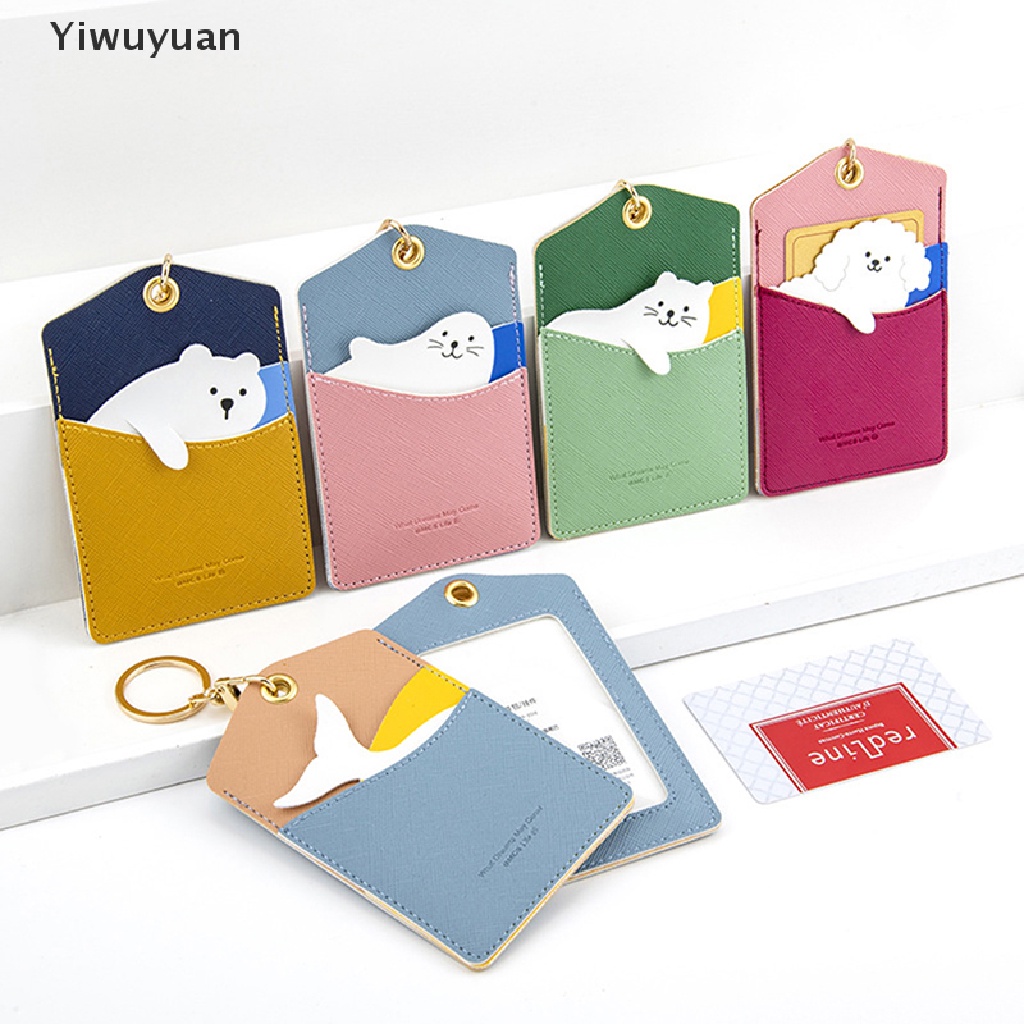 &lt; Yiwuyuan &gt; Bao Đựng Thẻ Id Xe Buýt Đựng Thẻ Ngân Hàng Kiểu Dáng Thời Trang Dễ Thương Có Móc Khóa Dành Cho Nam Và Nữ