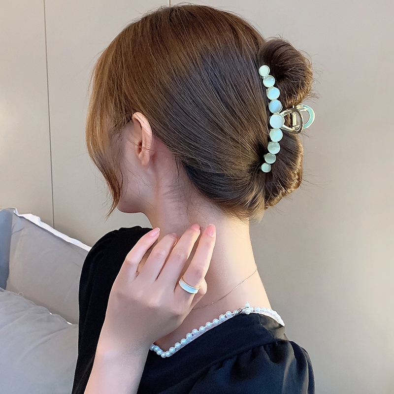 IF ME Kẹp Tóc Càng Cua Đính Đá Opal Thời Trang Cho Nữ