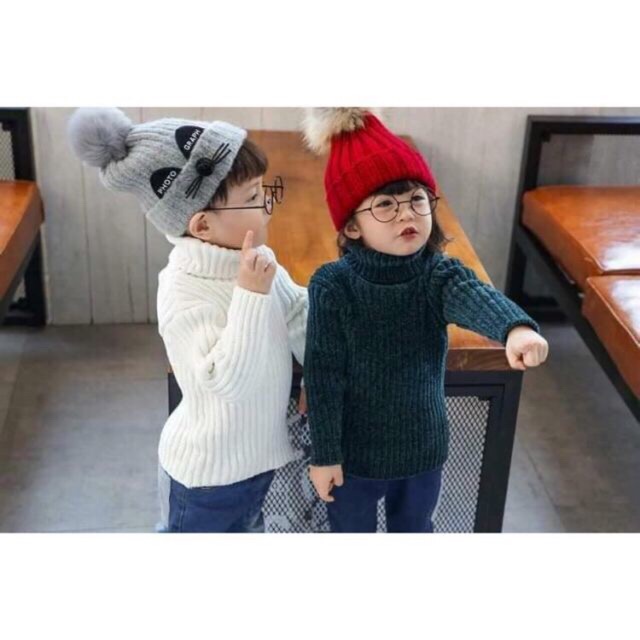 Combo Áo len cổ lọ cho bé