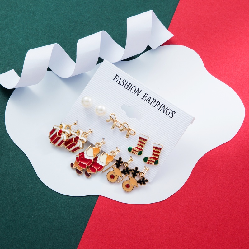 Bộ Khuyên Tai Hình Ông Già Noel / Bông Tuyết / Tuần Lộc / Chuông Giáng Sinh Cho Nữ