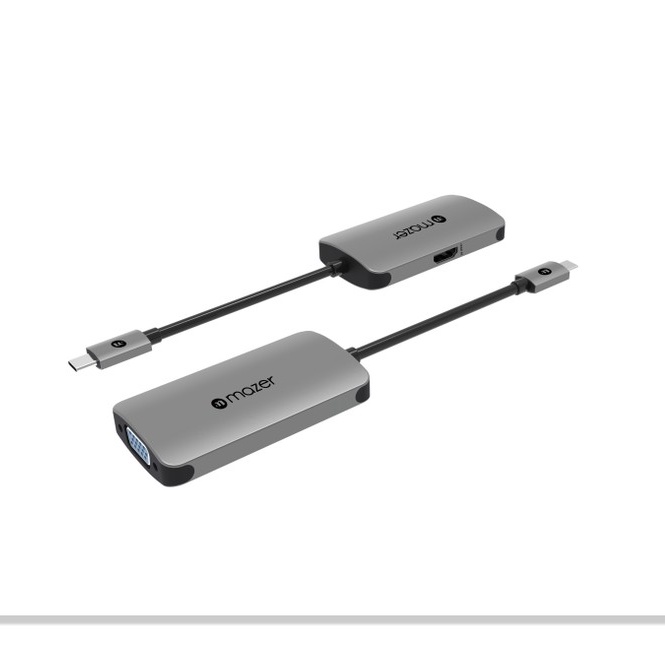 Cổng Chuyển Đổi Mazer USB-C to 4K-HDMI+VGA Dual Display Adapter