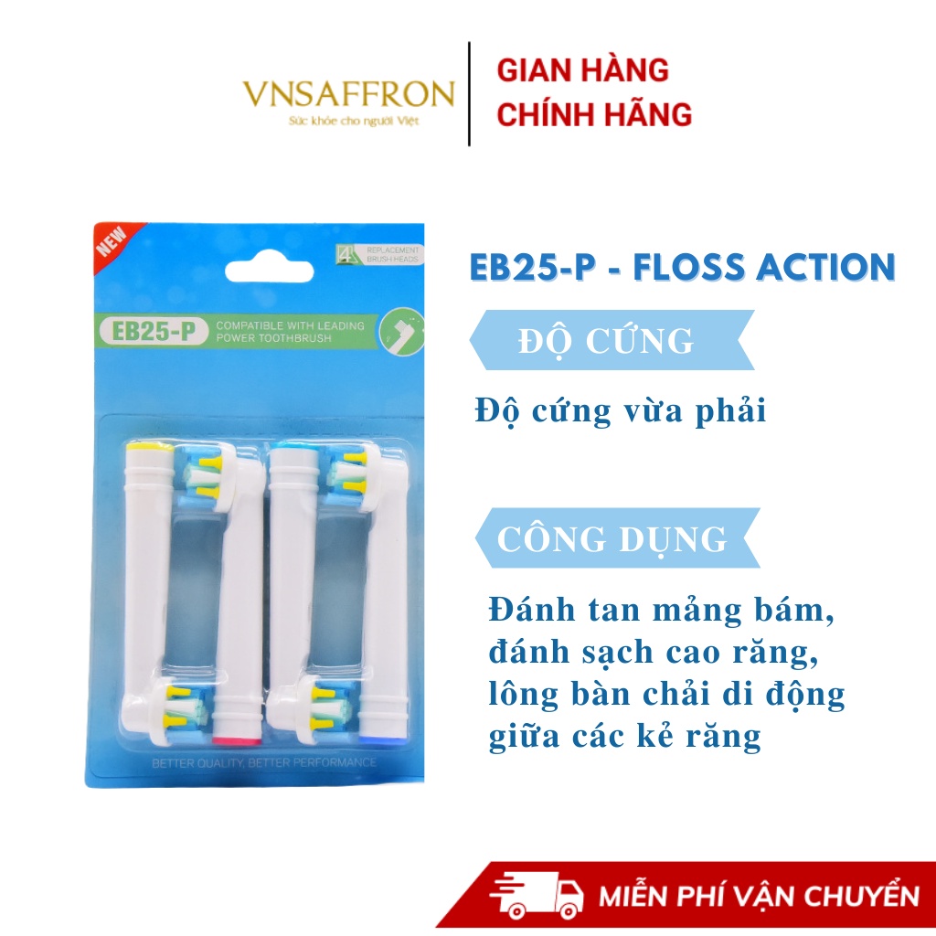 Đầu bàn chải điện thay thế EB17-P- DAILY  thích hợp cho việc đánh răng hàng ngày sản xuất theo tiêu chuẩn của Oral B