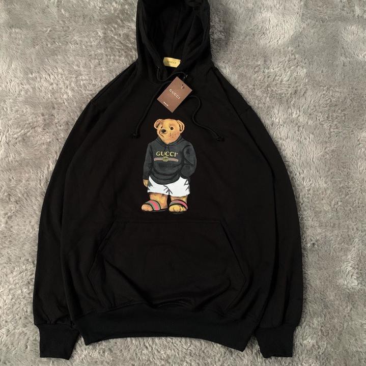 Áo sweater HOODIE GUCCI BEAR PARODY FULLTAG & LEBEL (hàng có sẵn) (hàng có sẵn)