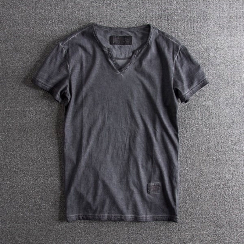 Áo thun wash bụi phong cách Retro_dã ngoại