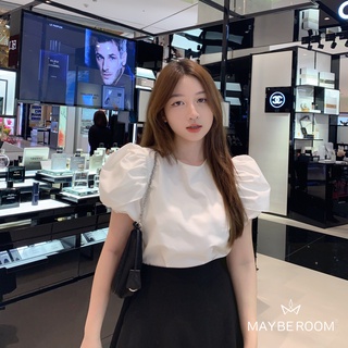 Áo sơ mi tay bồng Macaron Mayberoom