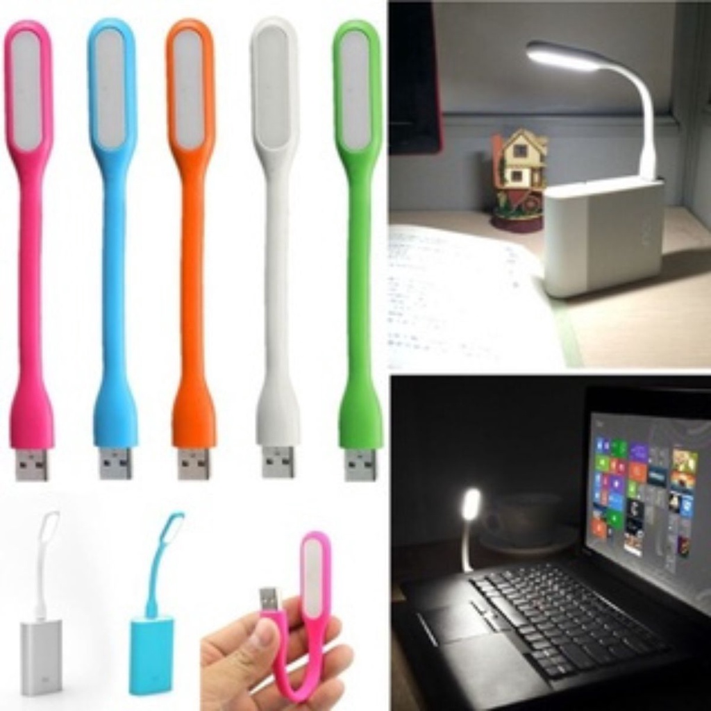 Đèn LED Mini Cổng USB Siêu Sáng, Vỏ Nhựa Dẻo, Cắm Cổng USB Sạc Dự Phòng, Laptop,… - Giao Màu Ngẫu Nhiên