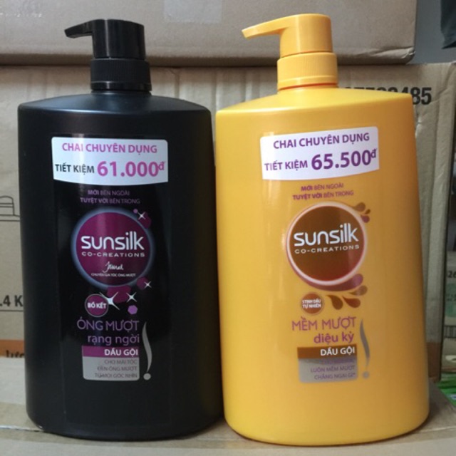 Dầu gội sunsilk 1,4kg vàng và đen