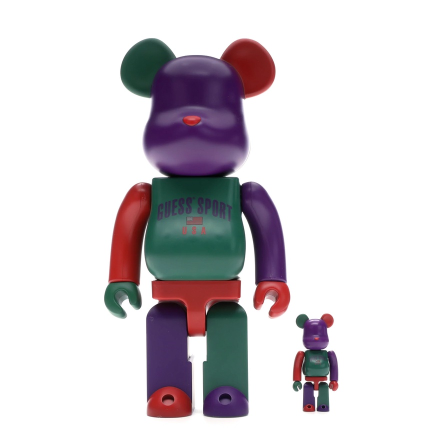 Mô hình trưng bày decor Bearbrick Guess Sport Logo 100% &amp; 400% Multi