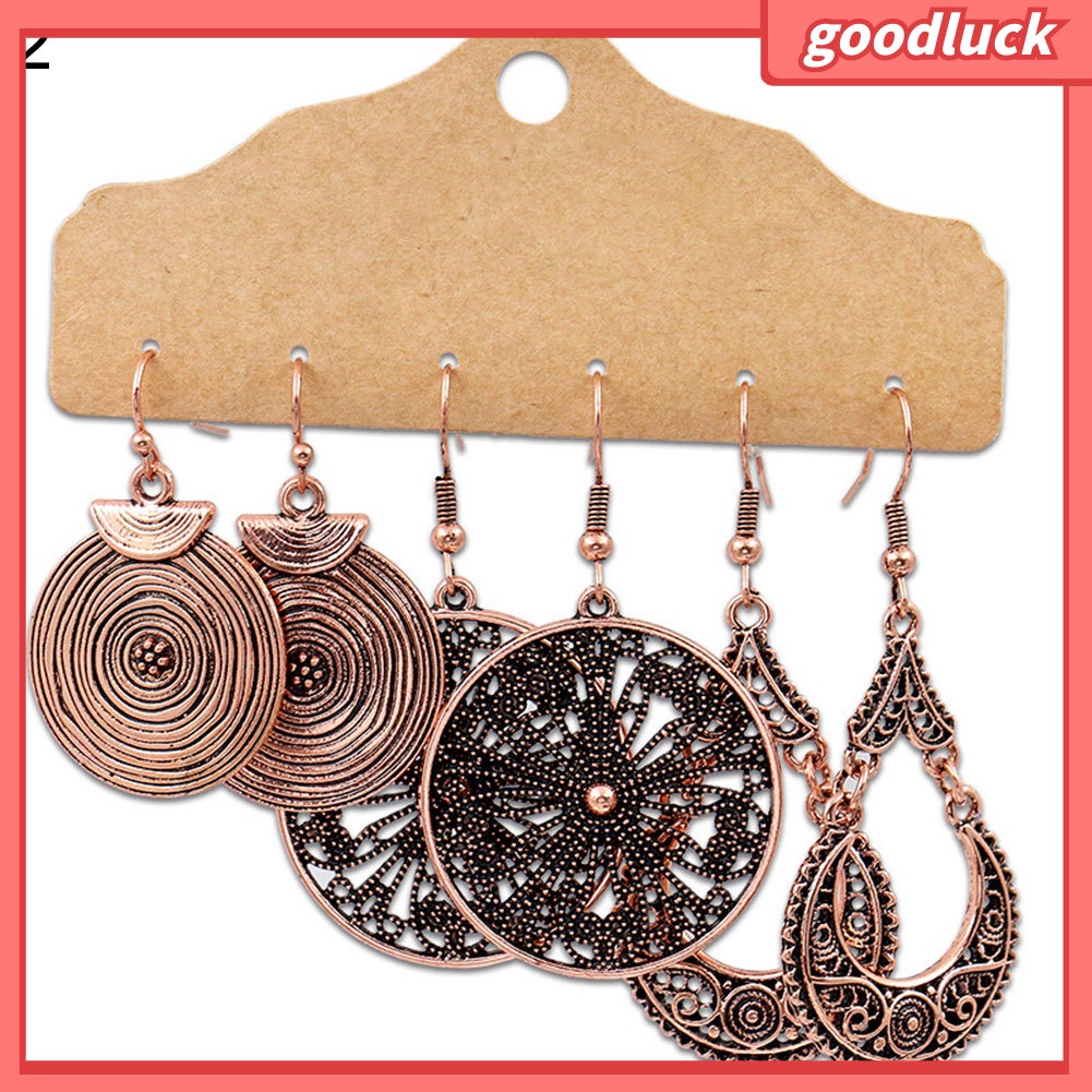 Bộ 3 đôi bông tai phong cách Boho dành cho nữ