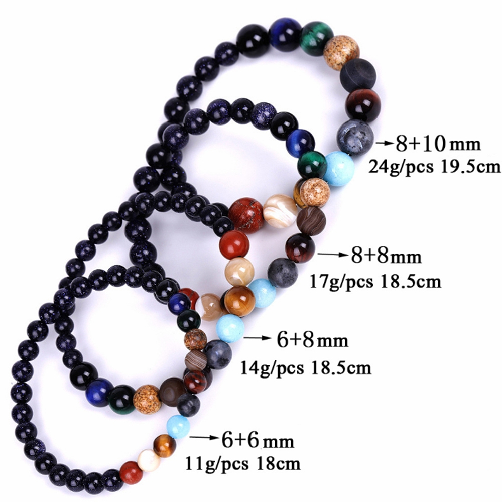 Vòng Tay Chuỗi Hạt Hình Các Hành Tinh Vũ Trụ Cho Nam Và Nữ