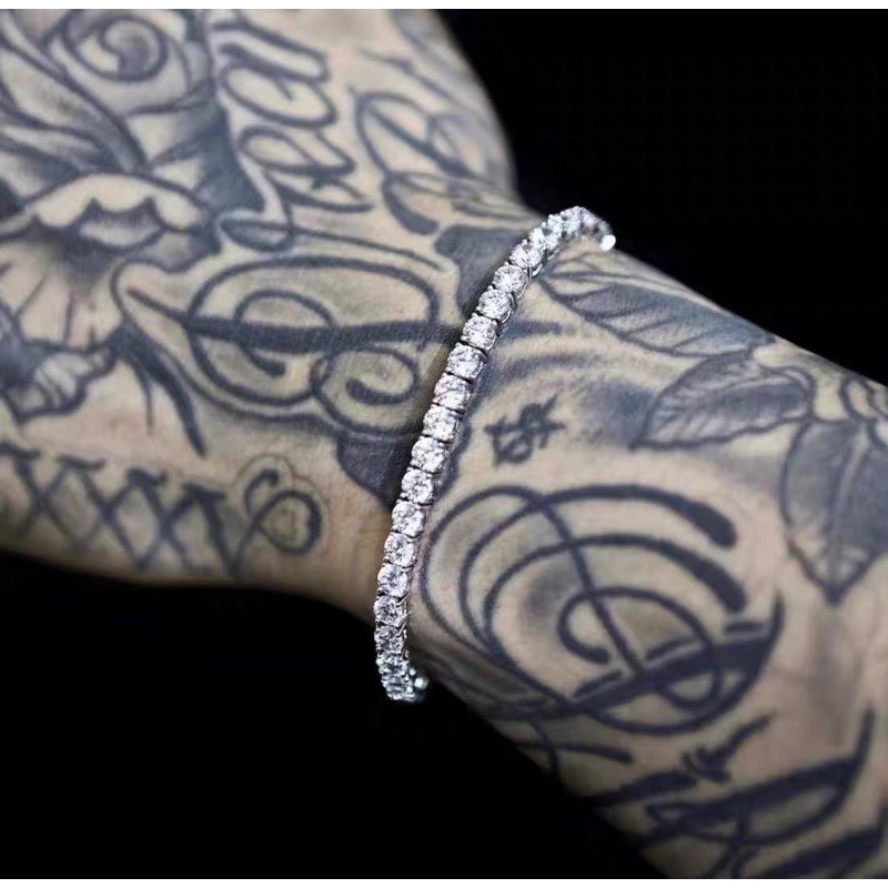 Vòng tay- Lắc tay tennis chain chuẩn Bạc ý 925 cao cấp đính đá lấp lánh