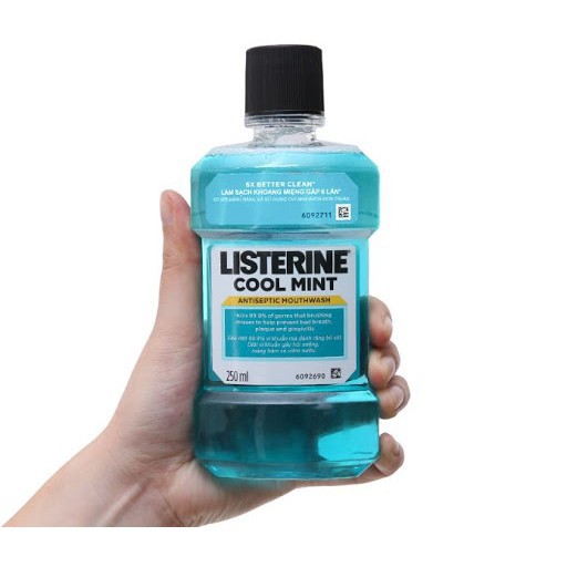 (Tiện dụng) Nước Súc Miệng LISTERINE COOLMIN chai 250ml