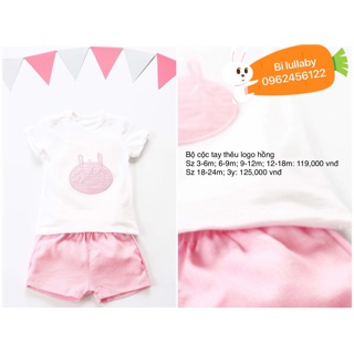 Bộ cộc tay thêu logo LiL Little Love