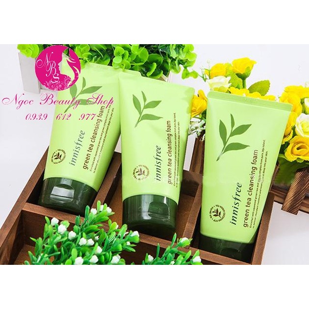 Sữa rửa mặt chiết xuất Trà Xanh Green Tea Cleansing Foam Innisfree