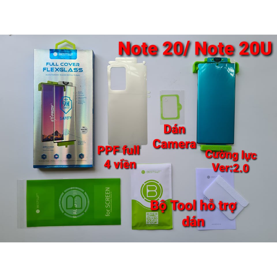 Bộ dán cường lực Nano BESTSUIT SAMSUNG Note20/ Note20 utral/ S20plus/ S20 utral/ note10 màn hình cong