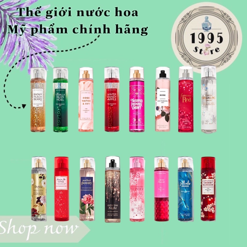 (10ml) Xịt thơm toàn thân bodymist Bath & Body Works