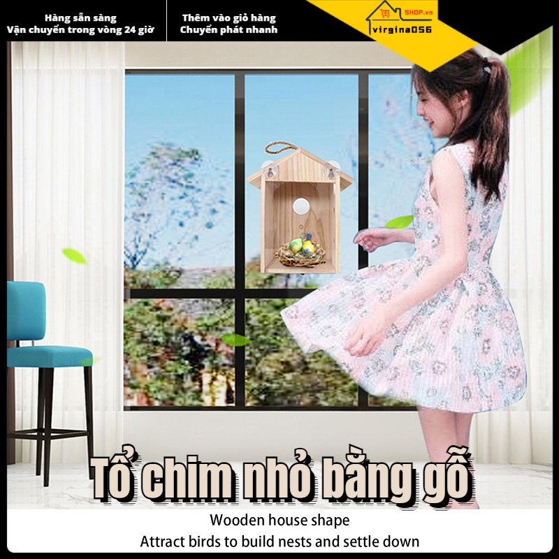 Có thể bán buôn Ổ chim nhỏ hút ngoài trời bằng gỗ di động Virgina056 Hàng giao ngay