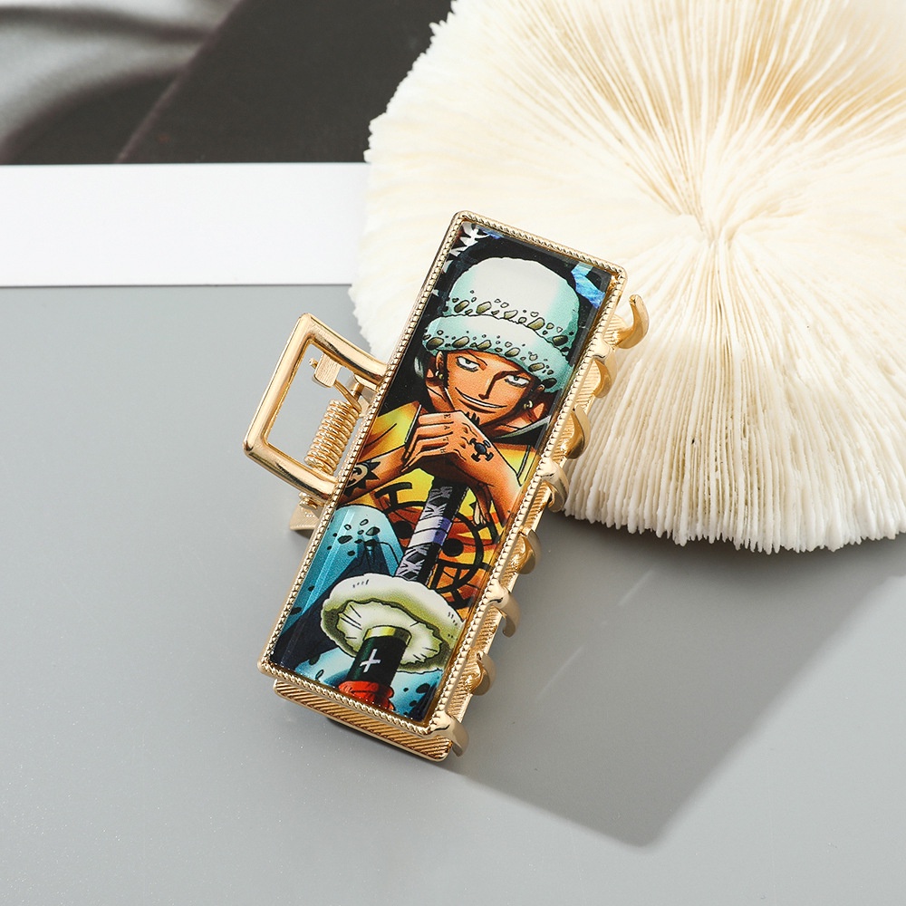 ✨Cổ Phiếu Sẵn Sàng✨Kẹp Tóc Kim Loại Hình Nhân Vật Hoạt Hình One Piece