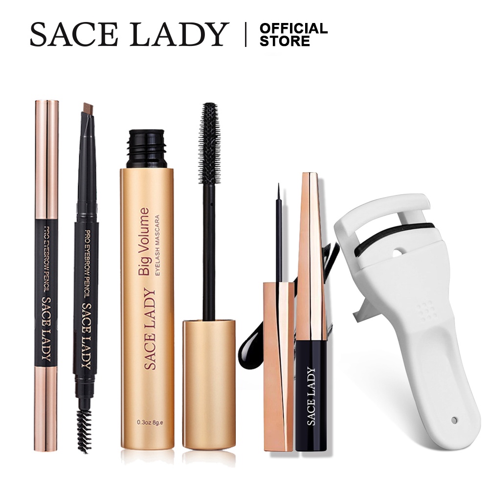 SACE LADY chì kẻ mày + mascara + kẻ mắt + dụng cụ uốn mi 50g