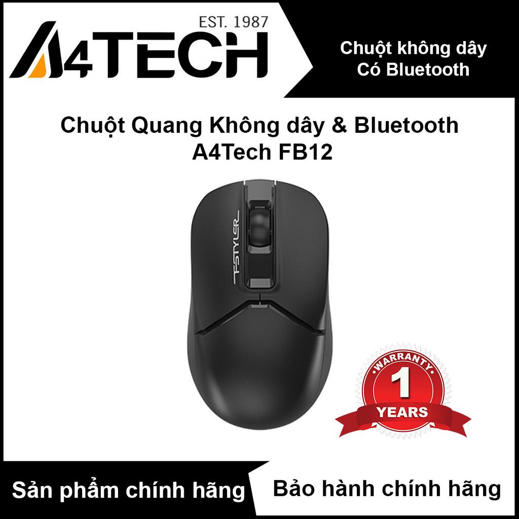 Chuột Fstyler không dây & Bluetooth đen A4Tech FB12 - Hàng chính hãng
