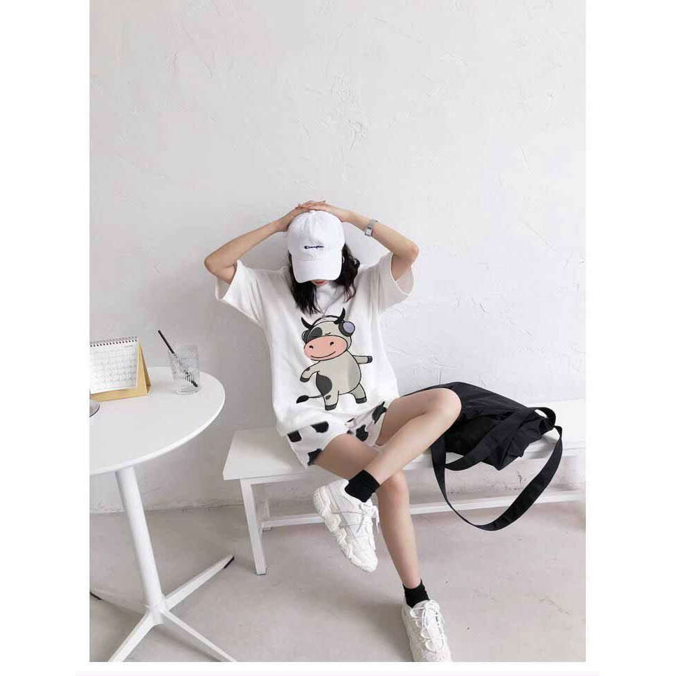 Set Bộ BÒ SỮA HOT TREND Nam Nữ mặc được, vải thun lạnh mềm mịn, Thời Trang Phong Cách Hàn-Lee’s Home (Freesize từ 45-70k | BigBuy360 - bigbuy360.vn