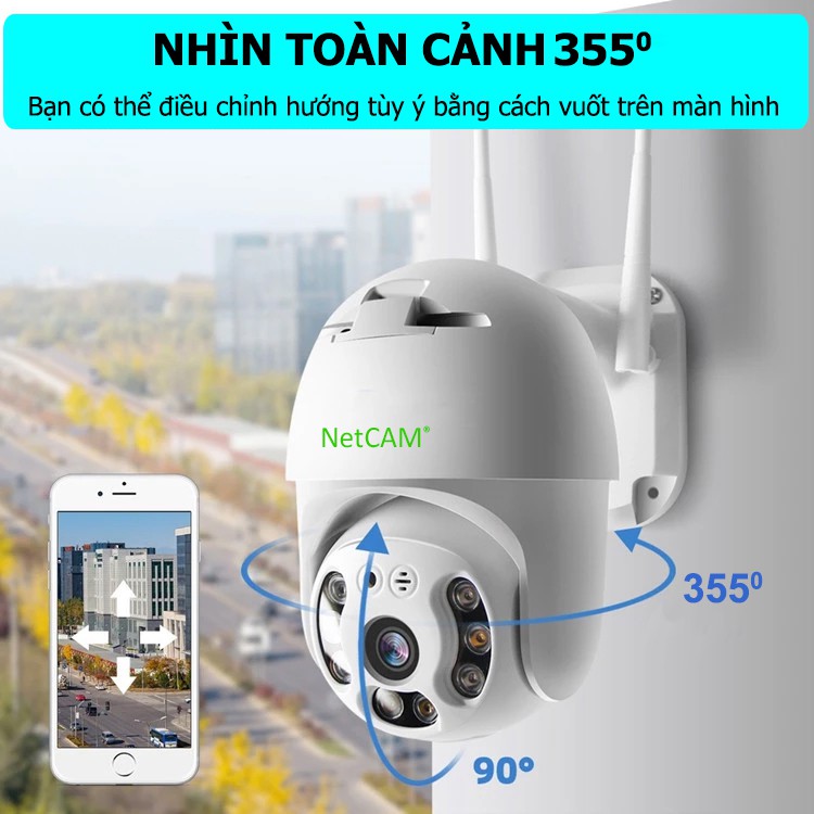 Camera IP wifi ngoài trời Speed Dome NetCAM STA2.0