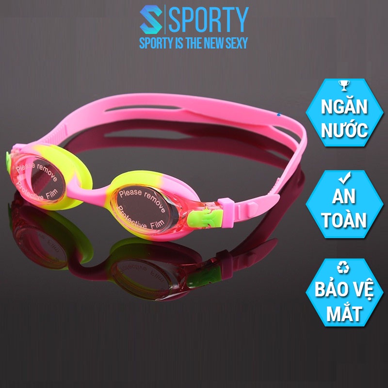 Kính bơi trẻ em, kính bơi cho bé SPORTY 1150 mắt kiếng bơi trẻ con chính hãng từ 4 tuổi cản tia UV hạn chế sương mờ