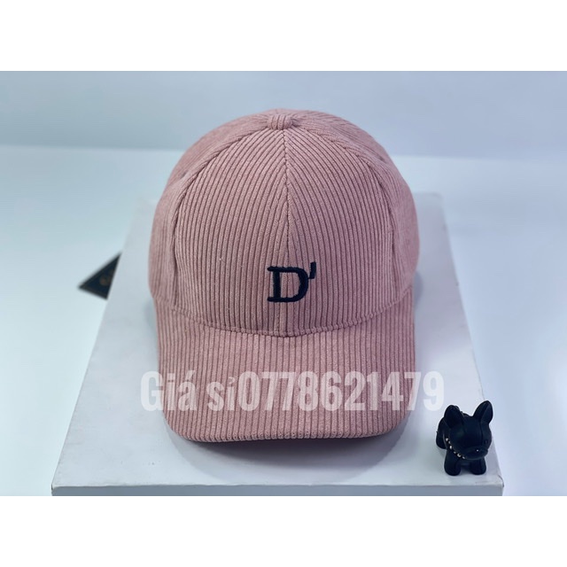 Mũ lưỡi trai hàn quốc - nón nhung gân ❤️ Thêu đậm chất unisex thời trang