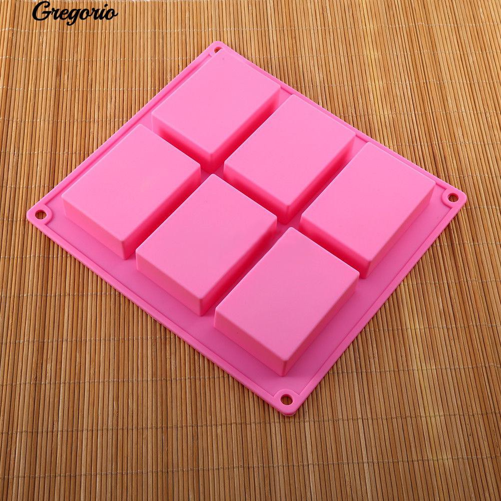 Khuôn Làm Xà Phòng 6 Ngăn Bằng silicone