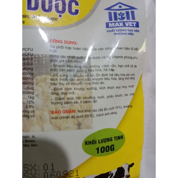 Úm thảo dược 100g úm gà vịt ngan cút chim, vitamin, ca, tỏi, thuộc bổ thú y khoẻ mạnh, chân to, tinh anh
