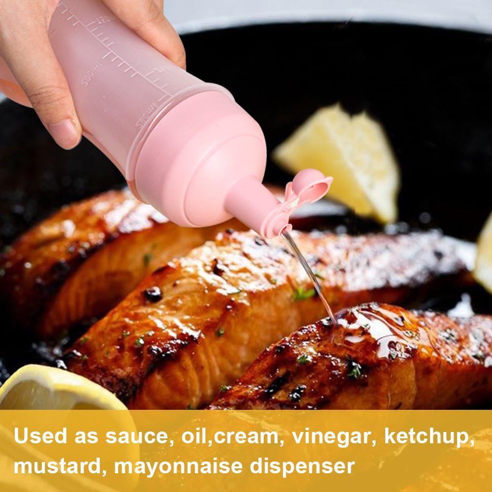 Bình Nhựa Đựng Nước Sốt 350ML Dạng Bóp Chống Bụi Cho Nhà Bếp