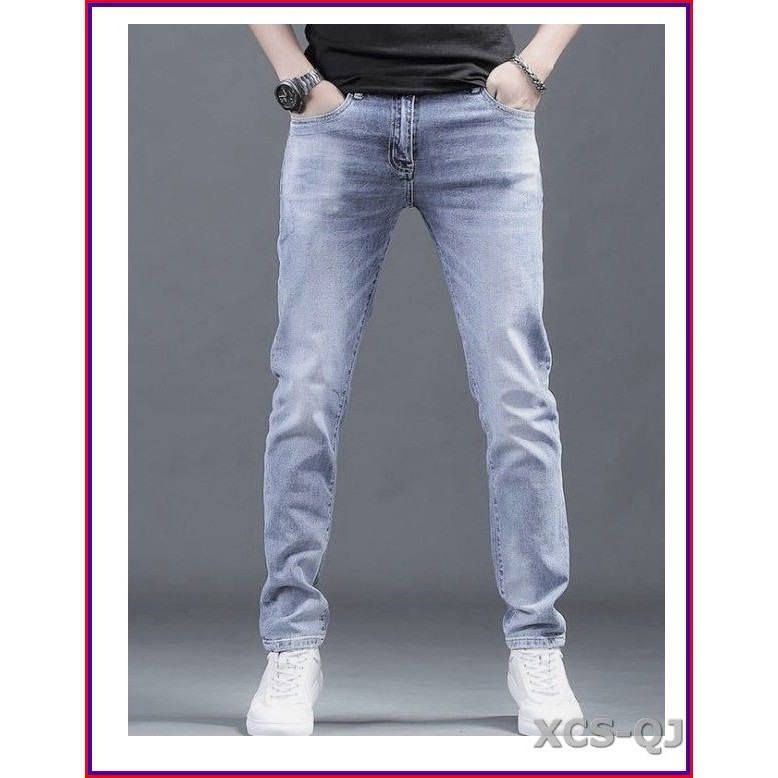 Quần jean nam cao cấp xanh bạc xước nhẹ 5678 không xù lông, không ra màu, chất giãn tốt 5678.2.1