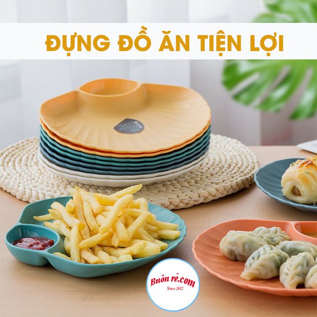 [Mã LIFE20KALL giảm 10% đơn 50K] Đĩa nhựa đựng thức ăn hình vỏ sò – đĩa nhựa vỏ sò độc lạ 01449