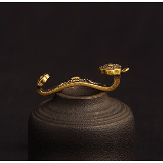 Tượng Phong Thủy, Trang Trí Bằng Đồng Hình Gậy Như Ý Thần Tài (Kích cỡ: 1.5 x 4.9cm)
