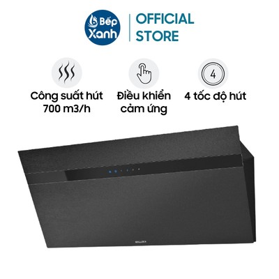 [FREESHIP HCM] Máy Hút Mùi Áp Tường Malloca VITA V-15 GRES - Công Suất Hút 700m3/h - Ngang 90cm