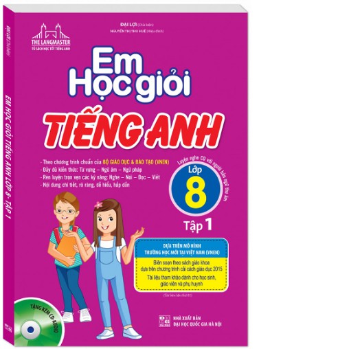 Sách - Combo Em Học Giỏi Tiếng Anh Lớp 8 Tập 1 + Tập 2  + Bài tập tiếng Anh lớp 8 - Có đáp án ( tặng bút)