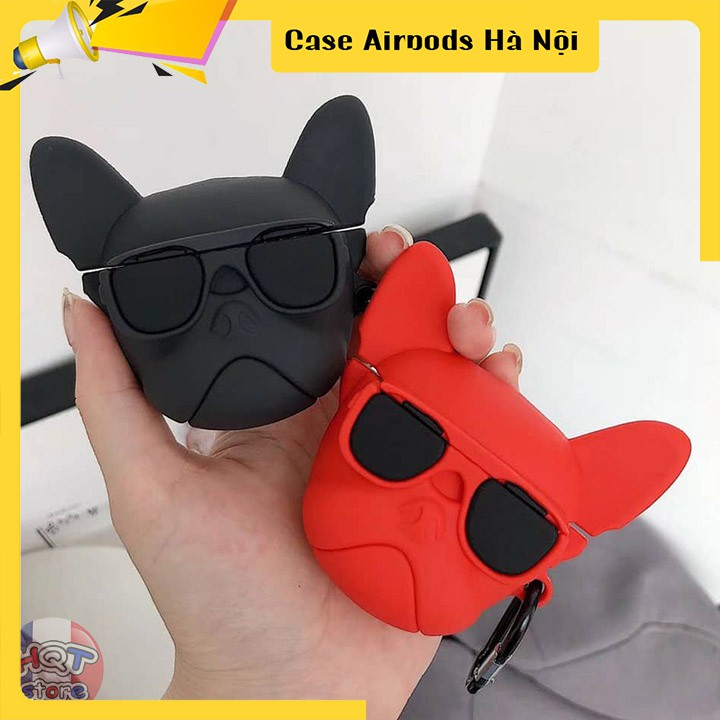 Case Airpods - Ốp Airpods 1/2/3 ( Pro ) - Chó Bull Ngầu