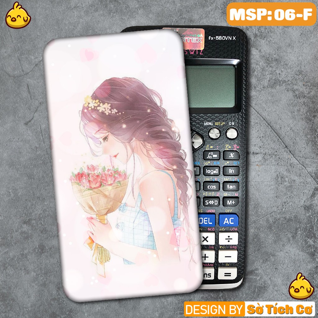 Miếng decal dán máy tính Casio bỏ túi FX500 FX570 FX580 - 570ES 570EX 680EX hình Girl beaty MSP: MT06