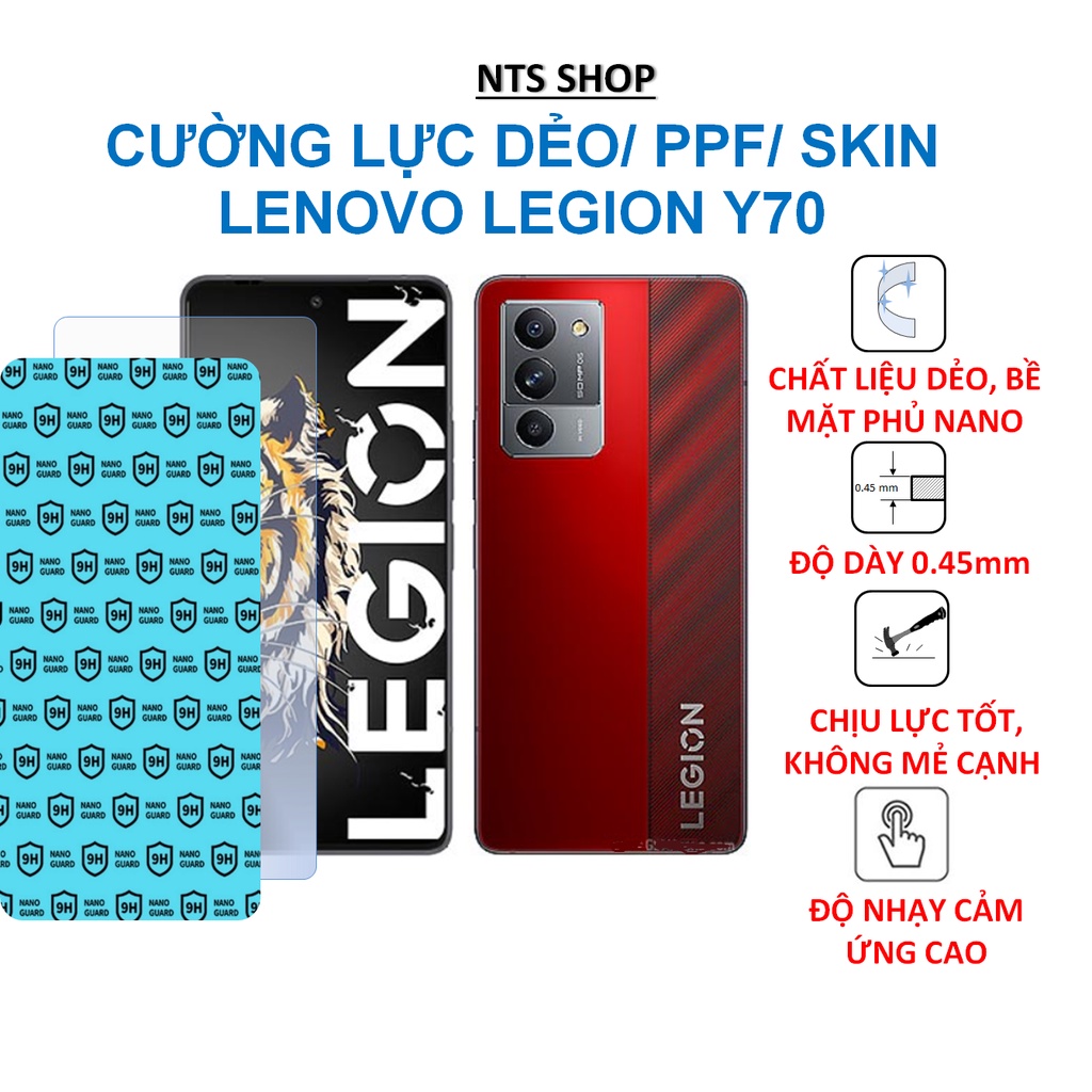 Cường lực dẻo 9H/ PPF/Skin 3M bảo vệ Lenovo Legion Y70