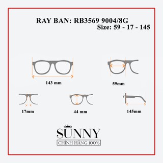 Kính Mắt Unisex RayBan RB3569