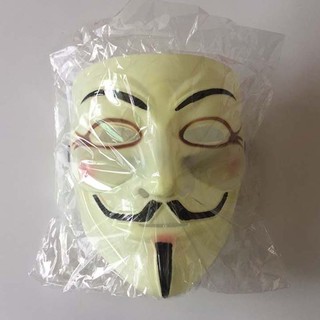 Bộ 2 Mặt nạ hacker Anonymous Trắng - Vàng