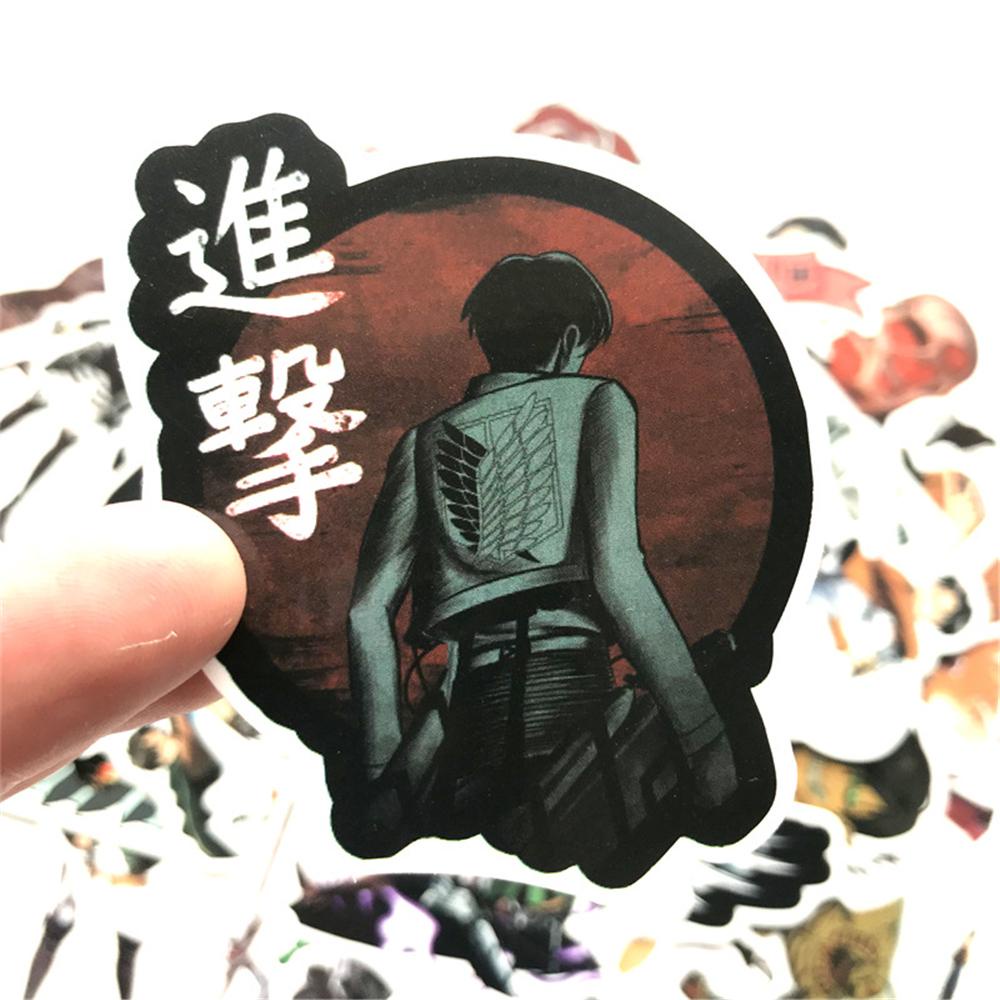 Miếng Dán Anime Attack on Titan DIY Trang Trí Xe Hơi