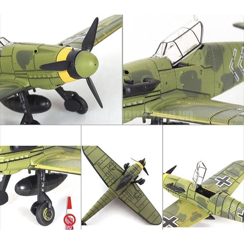 Đồ Chơi Mô Hình Lắp Ráp 4D Model Nhựa Tỷ Lệ 1/48 Máy Bay Tiêm Kích Messerschmitt BF 109 Đức Trong Thế Chiến II