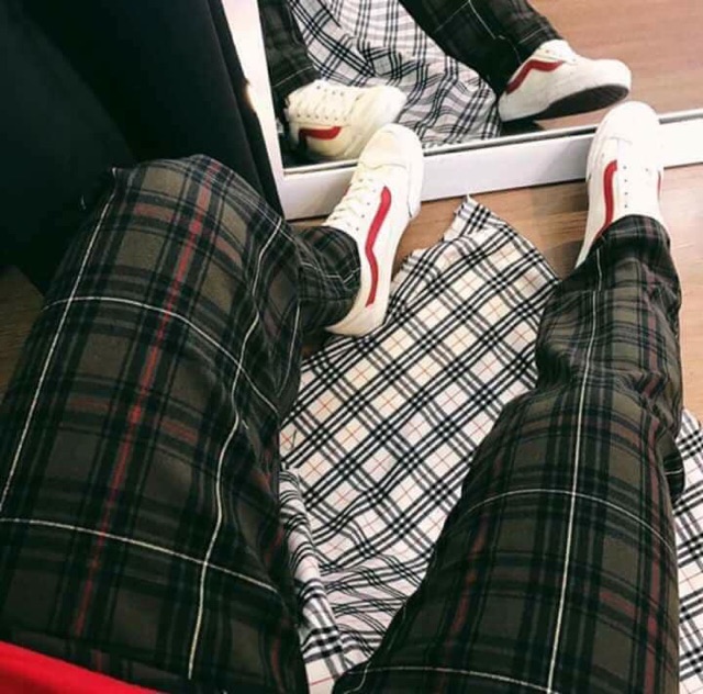 Quần caro pants - hình thật