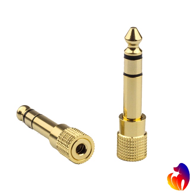 Dây Cáp Chuyển Đổi Âm Thanh 3 Pin Trs 6.5mm 3.5mm Đầu Cái 6.5 3.5 Aux Mạ Vàng