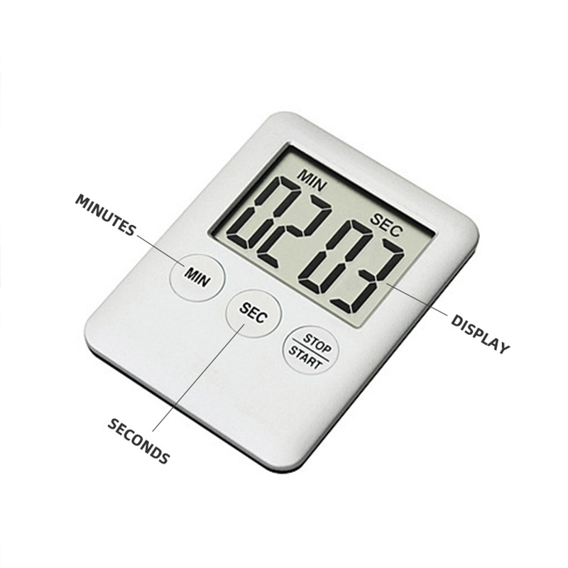 Multi-Function LCD Display Ultra-Thin Electronic Timer Mute with Magnet